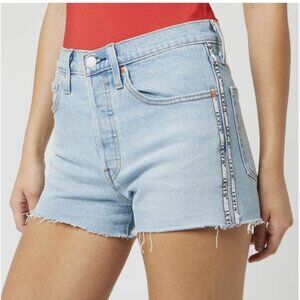 Levi’s Premium 501 Logo High Rise Jean Shorts